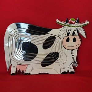 Wooden Collapsible Spiral Cut Cowl Bowl Basket Home Decor